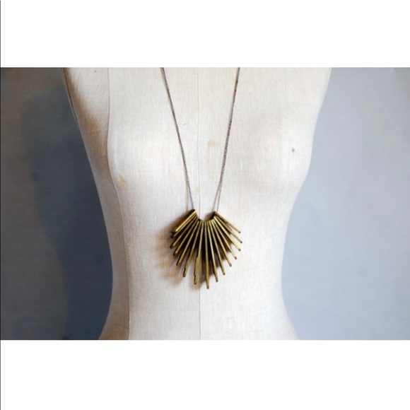 Brass Piano Key Pendant Necklace - t h e  r o c k e r - Picture 3 of 6